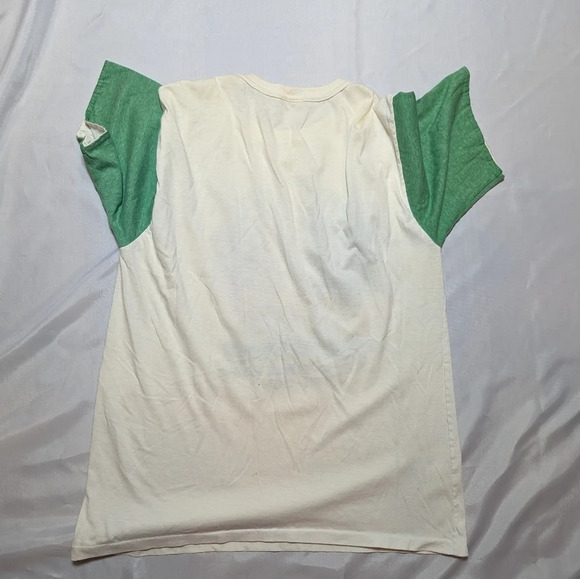 Vintage Single Stitch Highschool St. Jerome's Waterloo Green and White T Shirt S - Picture 2 of 9